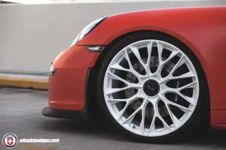 Matte Red Porsche 991 GT3 on HRE P200 Wheels