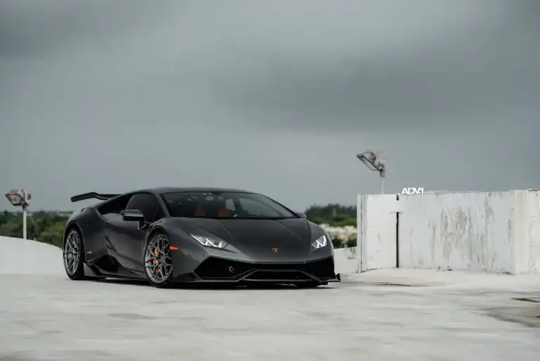 A Gray Lamborghini Huracan Gets New ADV.1 Aftermarket Wheels