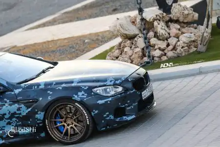 Blue Digital Camouflage Wrap BMW M6 Gran Coupe With ADV.1 Wheels Wallpaper