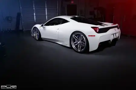 White Ferrari 458 Speciale – PUR Wheels