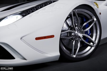 White Ferrari 458 Speciale – PUR Wheels