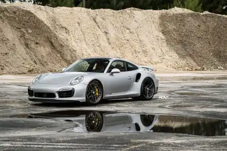 Gray Porsche 911 Turbo S With ADV.1 Wheels