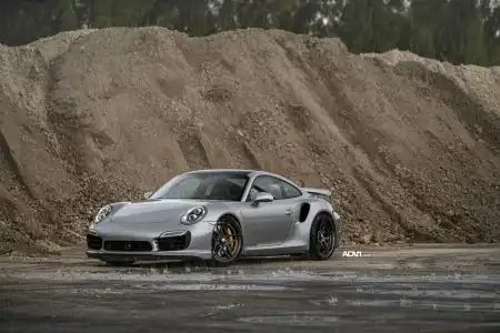 Gray Porsche 911 Turbo S With ADV.1 Wheels