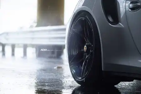 Gray Porsche 911 Turbo S With ADV.1 Wheels