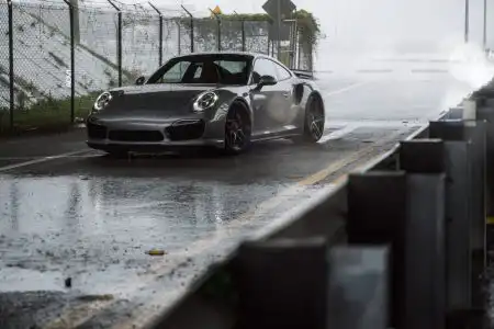 Gray Porsche 911 Turbo S With ADV.1 Wheels