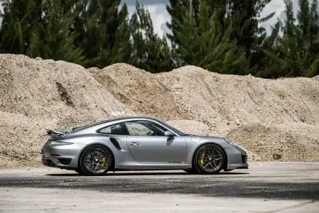 Gray Porsche 911 Turbo S With ADV.1 Wheels