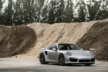 Gray Porsche 911 Turbo S With ADV.1 Wheels