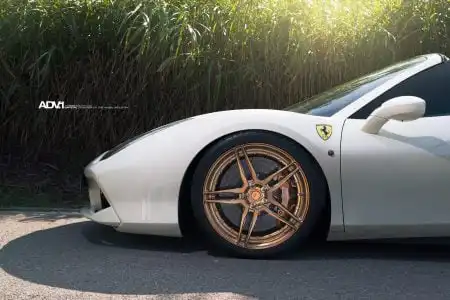 White Ferrari 488 GTB With ADV.1 Wheels Wallpaper