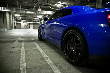 Blue Nissan GTR Photoshoot By Leon Tang