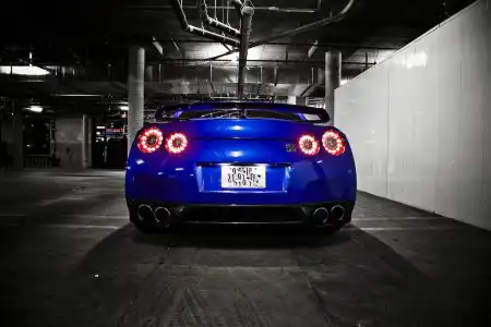 Blue Nissan GTR Photoshoot By Leon Tang