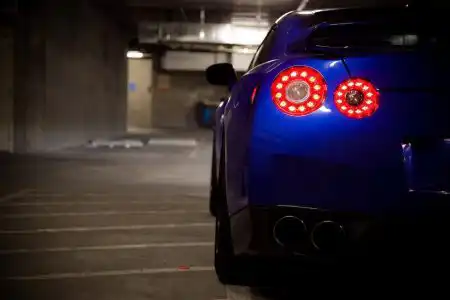 Blue Nissan GTR Photoshoot By Leon Tang