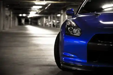 Blue Nissan GTR Photoshoot By Leon Tang