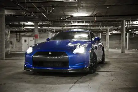Blue Nissan GTR Photoshoot By Leon Tang