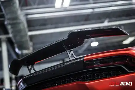 Satin Red Lamborghini Huracán With 1016 Aero And ADV.1 Wheels