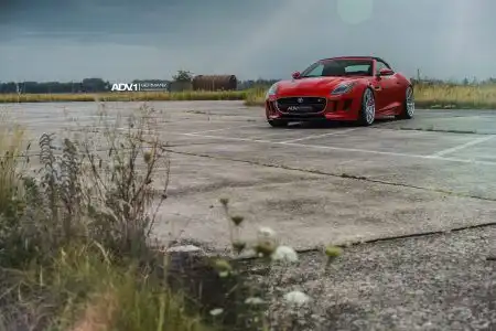 jaguar-f-type-cabriolet-convertible-red-aftermarket-lowered-chrome-luxury-adv1-wheels-forged-h