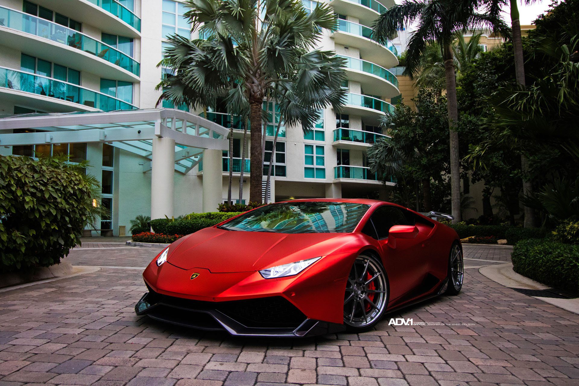 Matte Red Lamborghini Huracán With 1016 Industries Kit And ADV.1 Wheels