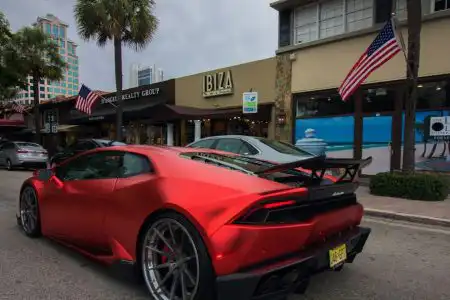 Matte Red Lamborghini Huracán With 1016 Industries Kit And ADV.1 Wheels Wallpaper