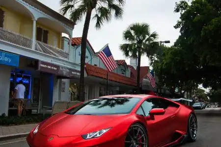 Matte Red Lamborghini Huracán With 1016 Industries Kit And ADV.1 Wheels Wallpaper