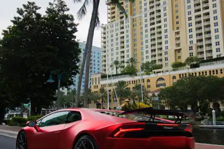 Matte Red Lamborghini Huracán With 1016 Industries Kit And ADV.1 Wheels Wallpaper