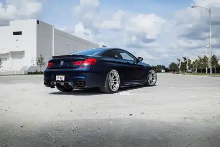 Tanzanite Blue Metallic BMW M6 With ADV.1 Wheels And Vorsteiner Aero Parts Wallpaper