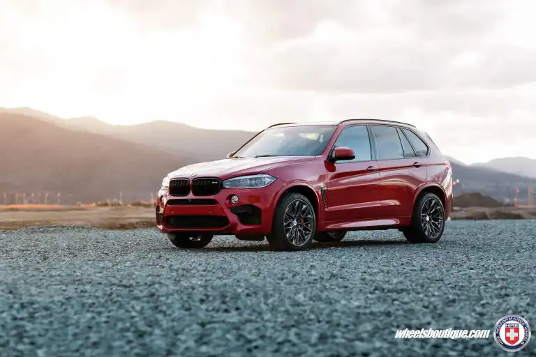 A Melbourne Red BMW X5M Gets HRE P200 Wheels