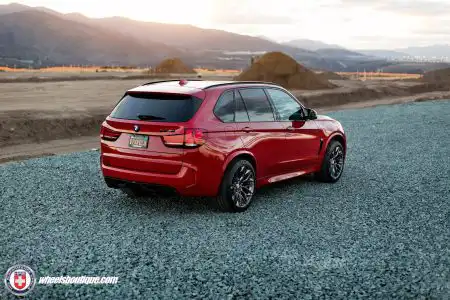 Melbourne Red BMW X5M on HRE P200 Wheels 10