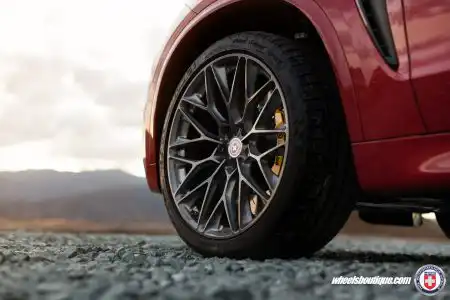 Melbourne Red BMW X5M on HRE P200 Wheels 3