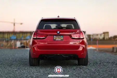 Melbourne Red BMW X5M on HRE P200 Wheels 7