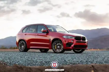 Melbourne Red BMW X5M on HRE P200 Wheels 9