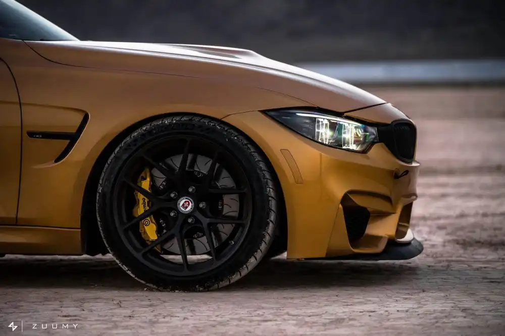 Sunburst Gold Metallic BMW M3 With HRE R101 Wheels