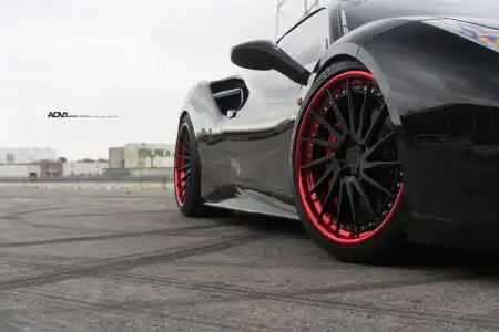 Nero Ferrari 488 GTB On ADV.1 Wheels