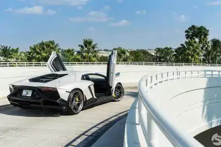 White Lamborghini Aventador 50th Anniversario – ADV.1 Wheels Wallpapersket-C