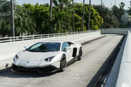White Lamborghini Aventador 50th Anniversario – ADV.1 Wheels Wallpapers