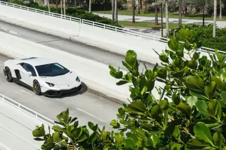 White Lamborghini Aventador 50th Anniversario – ADV.1 Wheels Wallpapers