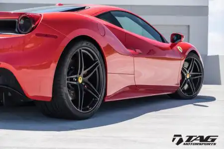 Red Ferrari 488 GTB With HRE P107 Wheels