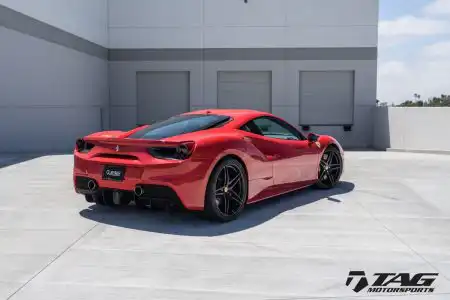 Red Ferrari 488 GTB With HRE P107 Wheels