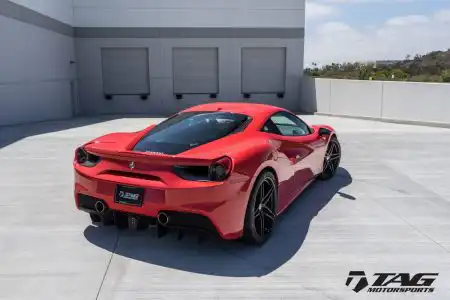 Red Ferrari 488 GTB With HRE P107 Wheels