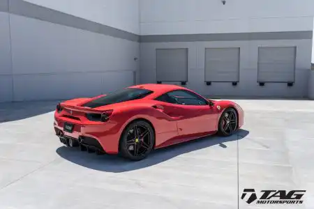 Red Ferrari 488 GTB With HRE P107 Wheels