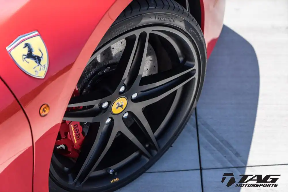 Red Ferrari 488 GTB With HRE P107 Wheels 2 Red Ferrari 488 GTB With HRE P107 Wheels