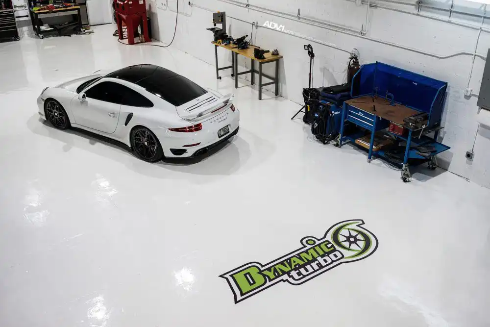 White Porsche 991 Turbo With ADV.1 Wheels
