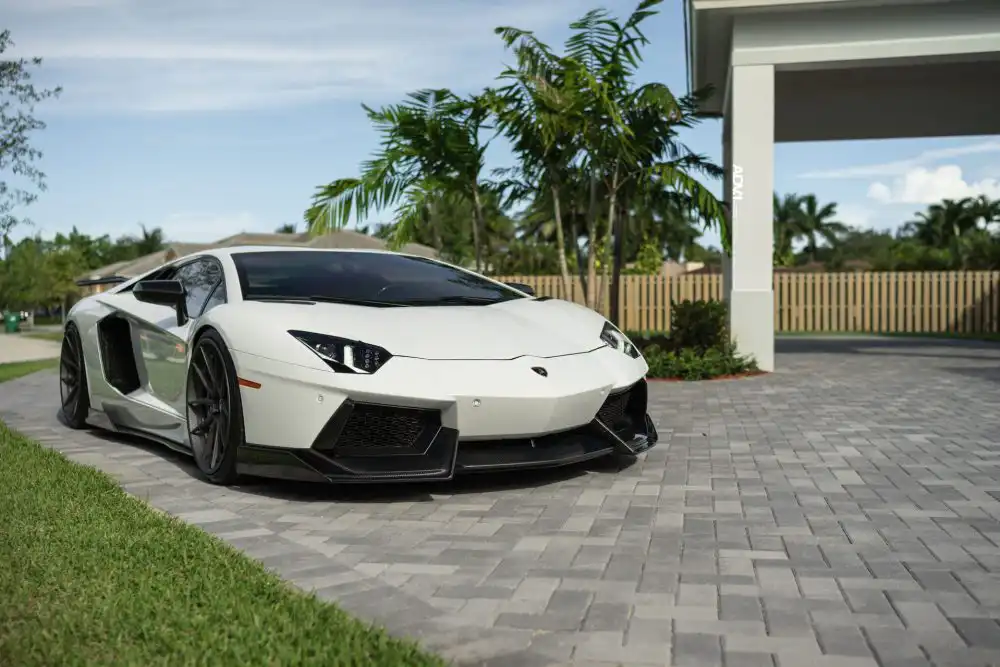 Bianco Avus Lamborghini Aventador With ADV.1 Wheels