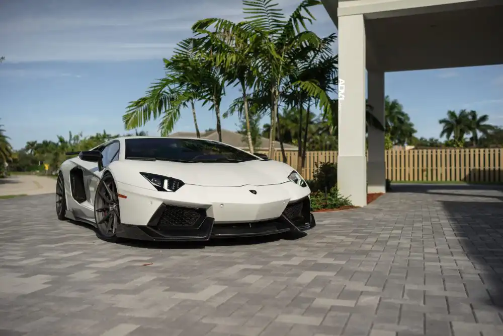 Bianco Avus Lamborghini Aventador With ADV.1 Wheels