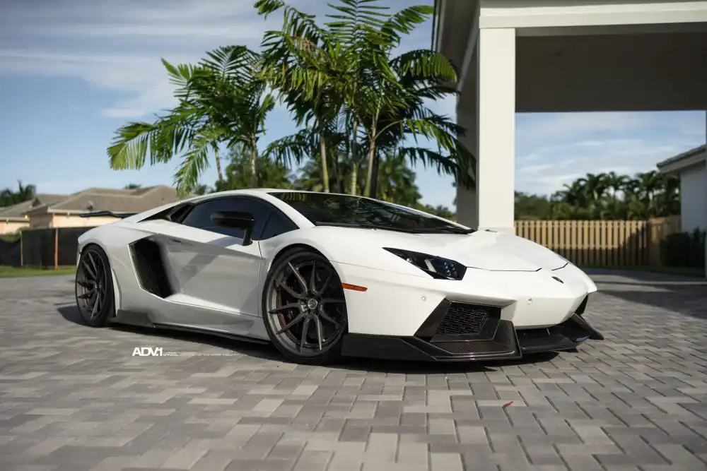 Bianco Avus Lamborghini Aventador With ADV.1 Wheels