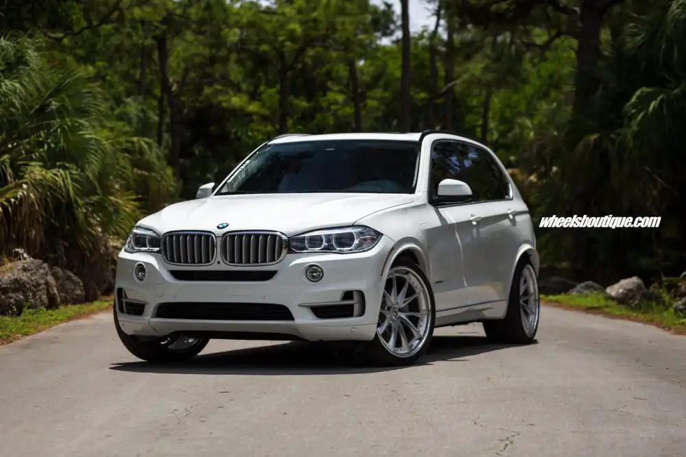 Alpine White BMW X5 Hybrid With HRE Wheels