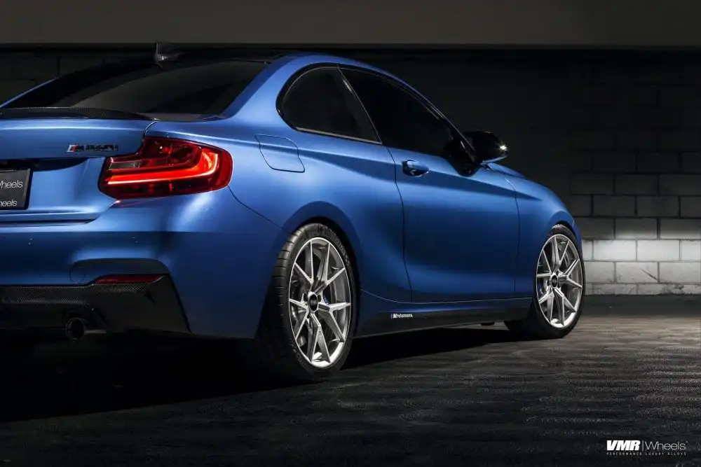Estoril Blue BMW M240i With VMR Wheels Installed 8