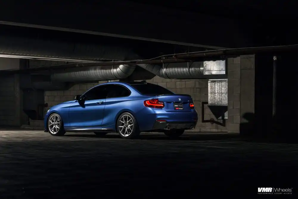 Estoril Blue BMW M240i With VMR Wheels Installed 9