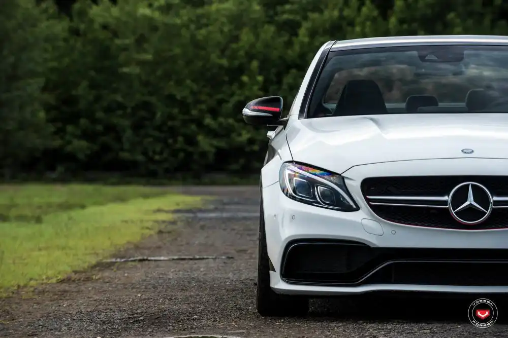 White Mercedes-Benz C63 AMG Gets Vossen Forged Wheels 15 White Mercedes Benz C63 AMG With Vossen Forged Wheels 5