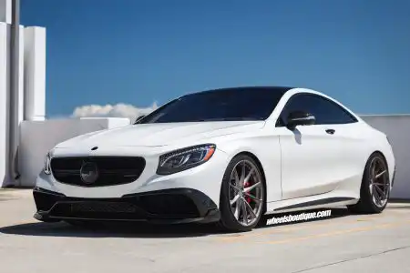 White Brabus Mercedes-Benz C63 AMG With HRE Wheels