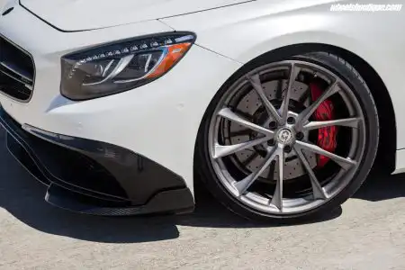 White Brabus Mercedes-Benz C63 AMG With HRE Wheels