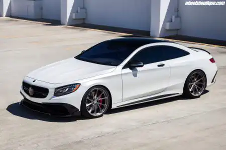White Brabus Mercedes-Benz C63 AMG With HRE Wheels